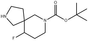 10-Fluoro-2,7-Diaza-Spiro[4.5]Decane-7-Carboxylic Acid Tert-Butyl Ester Struktur