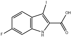 6-Fluoro-3-iodo-1H-indole-2-carboxylic acid Struktur