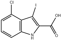 4-Chloro-3-iodo-1H-indole-2-carboxylic acid Struktur