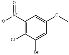 1-BROMO-2-CHLORO-5-METHOXY-3-NITROBENZENE Struktur