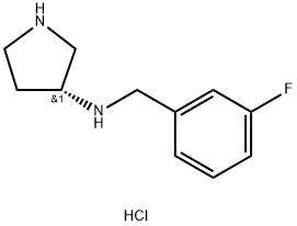 (R)-N-(3-FLUOROBENZYL)PYRROLIDIN-3-AMINE HYDROCHLORIDE Struktur