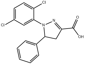 1-(2,5-dichlorophenyl)-5-phenyl-4,5-dihydro-1H-pyrazole-3-carboxylic acid Struktur