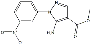 methyl 5-amino-1-(3-nitrophenyl)-1H-pyrazole-4-carboxylate Struktur