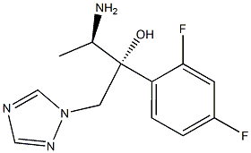 (2R,3R)-3-Amino-2-(2,4-difluorophenyl)-1-(1H-1,2,4-triazol-1-yl)-2-butanol Struktur