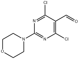 4,6-DICHLORO-2-MORPHOLINOPYRIMIDINE-5-CARBALDEHYDE Struktur