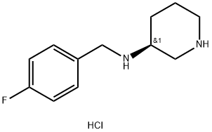 (S)-N-(4-fluorobenzyl)piperidin-3-aminedihydrochloride Struktur