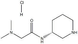 (R)-2-(Dimethylamino)-N-(piperidin-3-yl)acetamide hydrochloride Struktur