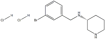 (R)-N-[(3-Bromophenyl)methyl]piperidin-3-amine dihydrochloride Struktur