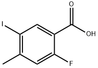 2-Fluoro-5-iodo-4-methyl-benzoic acid Struktur