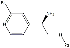 (S)-2-Bromo-4-(1-amino)ethylpyridine hydrochloride Struktur