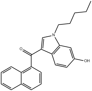 (6-hydroxy-1-pentylindol-3-yl)-naphthalen-1-ylmethanone Struktur