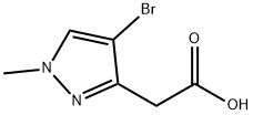 2-(4-bromo-1-methyl-pyrazol-3-yl)acetic acid Struktur