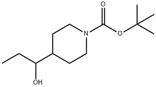 4-(1-Hydroxy-propyl)-piperidine-1-carboxylic acid tert-butyl ester Struktur