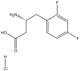 (R)-3-AMINO-4-(2,4-DIFLUOROPHENYL)-BUTYRIC ACID-HCL Struktur