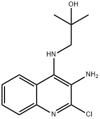 2-Propanol, 1-[(3-amino-2-chloro-4-quinolinyl)amino]-2-methyl- Struktur