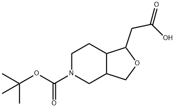 2-(5-(Tert-Butoxycarbonyl)Octahydrofuro[3,4-C]Pyridin-1-Yl)Acetic Acid Struktur