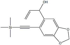 1-[6-(2-trimethylsilylethynyl)-1,3-benzodioxol-5-yl]prop-2-en-1-ol Struktur