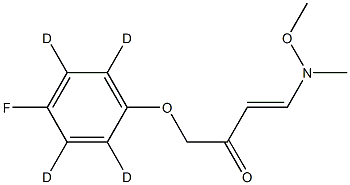 (E)-4-[methoxy(methyl)amino]-1-(2,3,5,6-tetradeuterio-4-fluorophenoxy)but-3-en-2-one Struktur