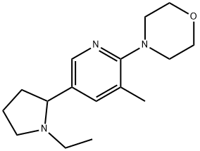 4-[5-(1-Ethyl-pyrrolidin-2-yl)-3-methyl-pyridin-2-yl]-morpholine Struktur