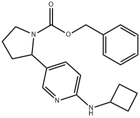 2-(6-Cyclobutylamino-pyridin-3-yl)-pyrrolidine-1-carboxylic acid benzyl ester Struktur