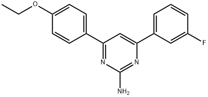 4-(4-ethoxyphenyl)-6-(3-fluorophenyl)pyrimidin-2-amine Struktur