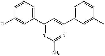 4-(3-chlorophenyl)-6-(3-methylphenyl)pyrimidin-2-amine Struktur