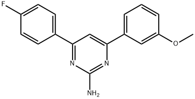 4-(4-fluorophenyl)-6-(3-methoxyphenyl)pyrimidin-2-amine Struktur