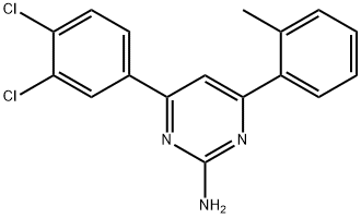 4-(3,4-dichlorophenyl)-6-(2-methylphenyl)pyrimidin-2-amine Struktur