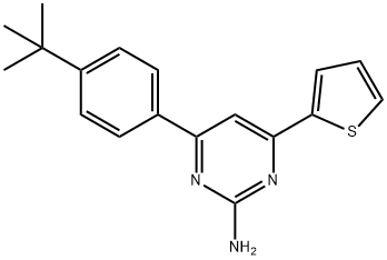 4-(4-tert-butylphenyl)-6-(thiophen-2-yl)pyrimidin-2-amine Struktur