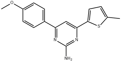 4-(4-methoxyphenyl)-6-(5-methylthiophen-2-yl)pyrimidin-2-amine Struktur