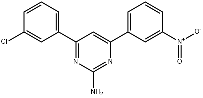 4-(3-chlorophenyl)-6-(3-nitrophenyl)pyrimidin-2-amine Struktur