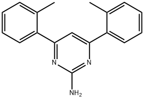 4,6-bis(2-methylphenyl)pyrimidin-2-amine Struktur