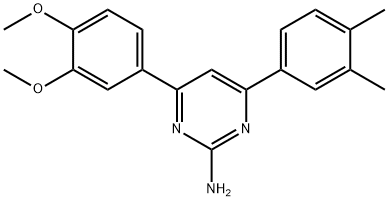 4-(3,4-dimethoxyphenyl)-6-(3,4-dimethylphenyl)pyrimidin-2-amine Struktur