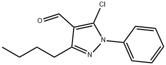 3-butyl-5-chloro-1-phenyl-1H-pyrazole-4-carbaldehyde Struktur