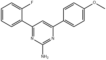 4-(2-fluorophenyl)-6-(4-methoxyphenyl)pyrimidin-2-amine Struktur