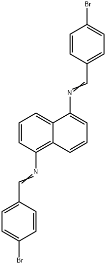 N,N'-bis(4-bromobenzylidene)-1,5-naphthalenediamine Struktur