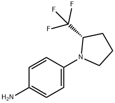 (S)-4-[2-(TRIFLUOROMETHYL)PYRROLIDIN-1-YL]ANILINE Struktur