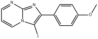 3-iodo-2-(4-methoxyphenyl)imidazo[1,2-a]pyrimidine Struktur