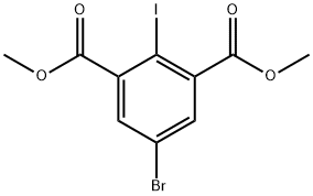 1,3-Benzenedicarboxylic acid, 5-bromo-2-iodo-, 1,3-dimethyl ester Struktur