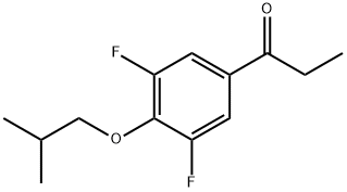 1-(3,5-DIFLUORO-4-ISOBUTOXYPHENYL)PROPAN-1-ONE Struktur