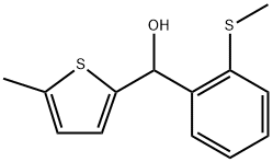 (5-METHYL-2-(METHYLTHIO)PHENYL)(THIOPHEN-2-YL)METHANOL Struktur