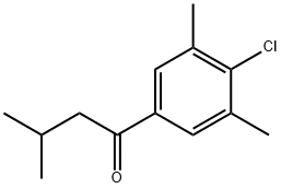 1-(4-CHLORO-3,5-DIMETHYLPHENYL)-3-METHYLBUTAN-1-ONE Struktur