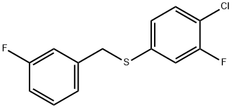 (4-CHLORO-3-FLUOROPHENYL)(3-FLUOROBENZYL)SULFANE Struktur