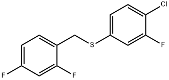 (4-CHLORO-3-FLUOROPHENYL)(2,4-DIFLUOROBENZYL)SULFANE Struktur