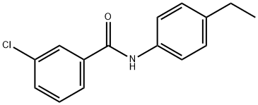 3-chloro-N-(4-ethylphenyl)benzamide Struktur