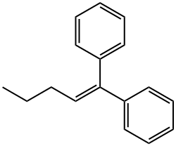 Benzene, 1,1'-(1-pentenylidene)bis- Struktur