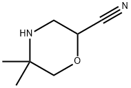 5,5-dimethylmorpholine-2-carbonitrile Struktur