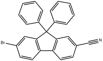 7-Bromo-9,9-diphenyl-9H-fluorene-2-carbonitrile Struktur