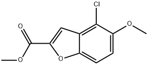 METHYL 4-CHLORO-5-METHOXYBENZOFURAN-2-CARBOXYLATE Struktur