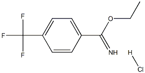 ethyl 4-(trifluoromethyl)benzene-1-carboximidate hydrochloride Struktur